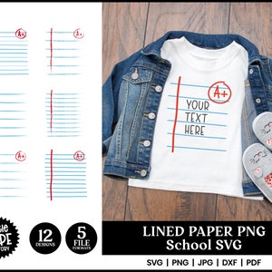 Carta a righe PNG / Scuola SVG