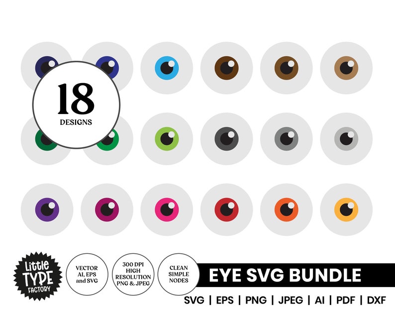 Eyeball SVG Bundle Eye PNG Clipart - Etsy