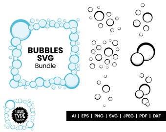 BUBBLES SVG Bundle | Bubble PNG Clipart Set
