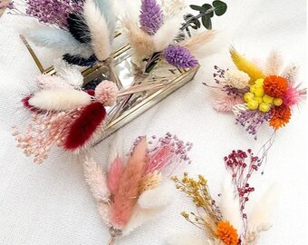 Mini dried flower bouquet // Dried flower decoration // Wedding decoration // Atelier Galie