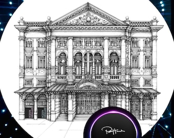 Ocean at the End of the Lane, Noel Coward/Duke of York’s Theatre, London West End, Hand-drawn ART PRINT (30cmx40cm, 240gsm paper) (UNFRAMED)
