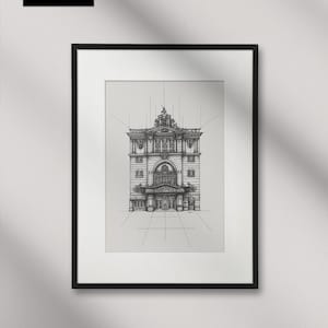 Hamilton -The Musical / Billy Elliot, Victoria Palace, London West End, Hand-drawn ART PRINT. (30cmx40cm, Matt Ultra 240gsm) (UNFRAMED)