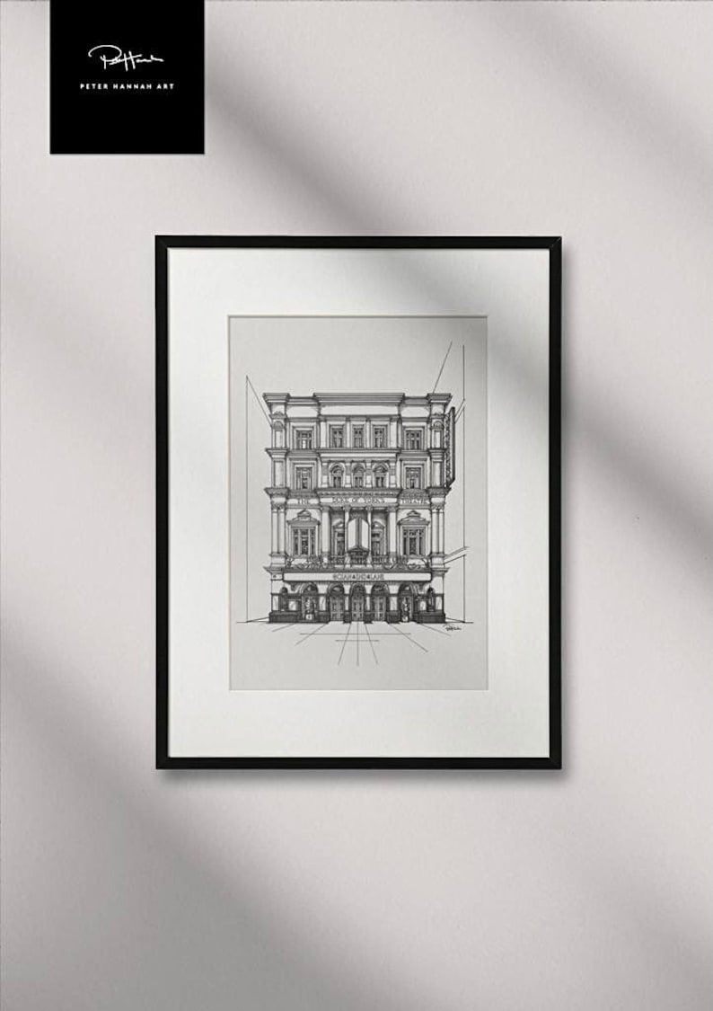 May include: Black and white line drawing of a building with the text "The Bank of England" above the entrance. The building has a classical architectural style with columns and arches.