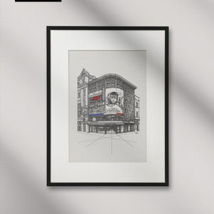 Les Miserables, Sondheim Theatre, London West End, Hand-drawn ART PRINT. (Colour/No Colour) (30cmx40cm, Matt Ultra 240gsm) (UNFRAMED)