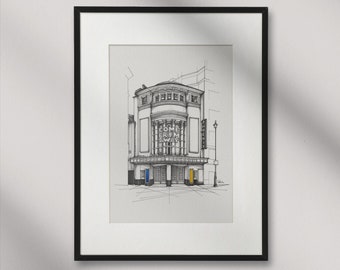 Come From Away, Phoenix Theatre, London West End, Hand-drawn, Colour Version, ART PRINT. (30cmx40cm, Matt Ultra 240gsm) (UNFRAMED)