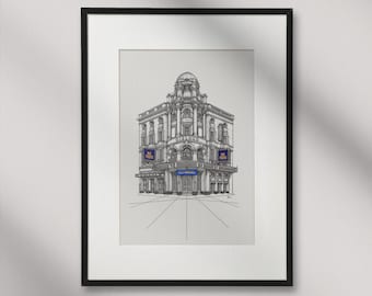 Old Friends Sondheim, Gielgud Theatre, West End, Hand-drawn ART PRINT. (30cmx40cm, Matt Ultra 240gsm) (UNFRAMED)