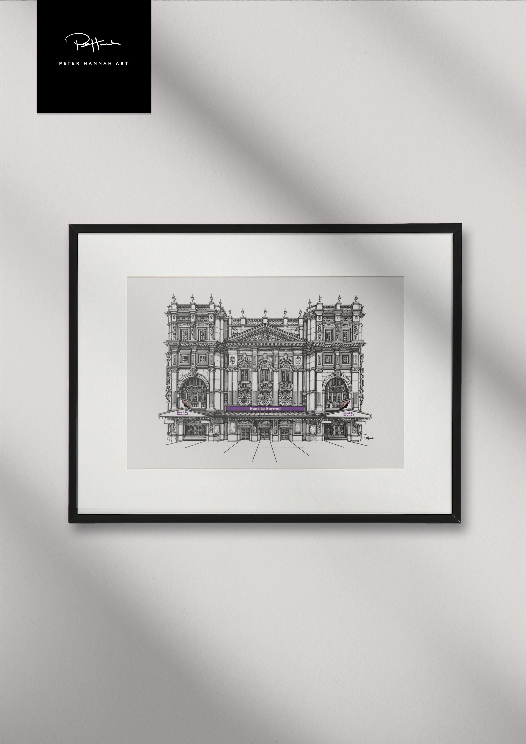 Next To Normal Musical, Wyndham’s Theatre, London West End, Hand-drawn ART PRINT. (30cmx40cm, Matt Ultra 240gsm) (UNFRAMED)