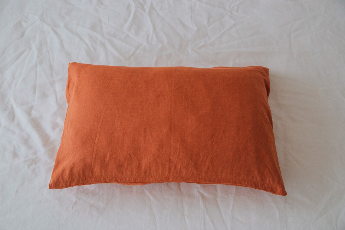 Linen terracotta duvet covers linen bedding sets all sizes Etsy