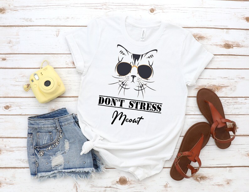 Don/'t Stress Me Out SVG Silhouette file Cat Lover SVG Png files Digital Download Cut File for Circuit Jpg files