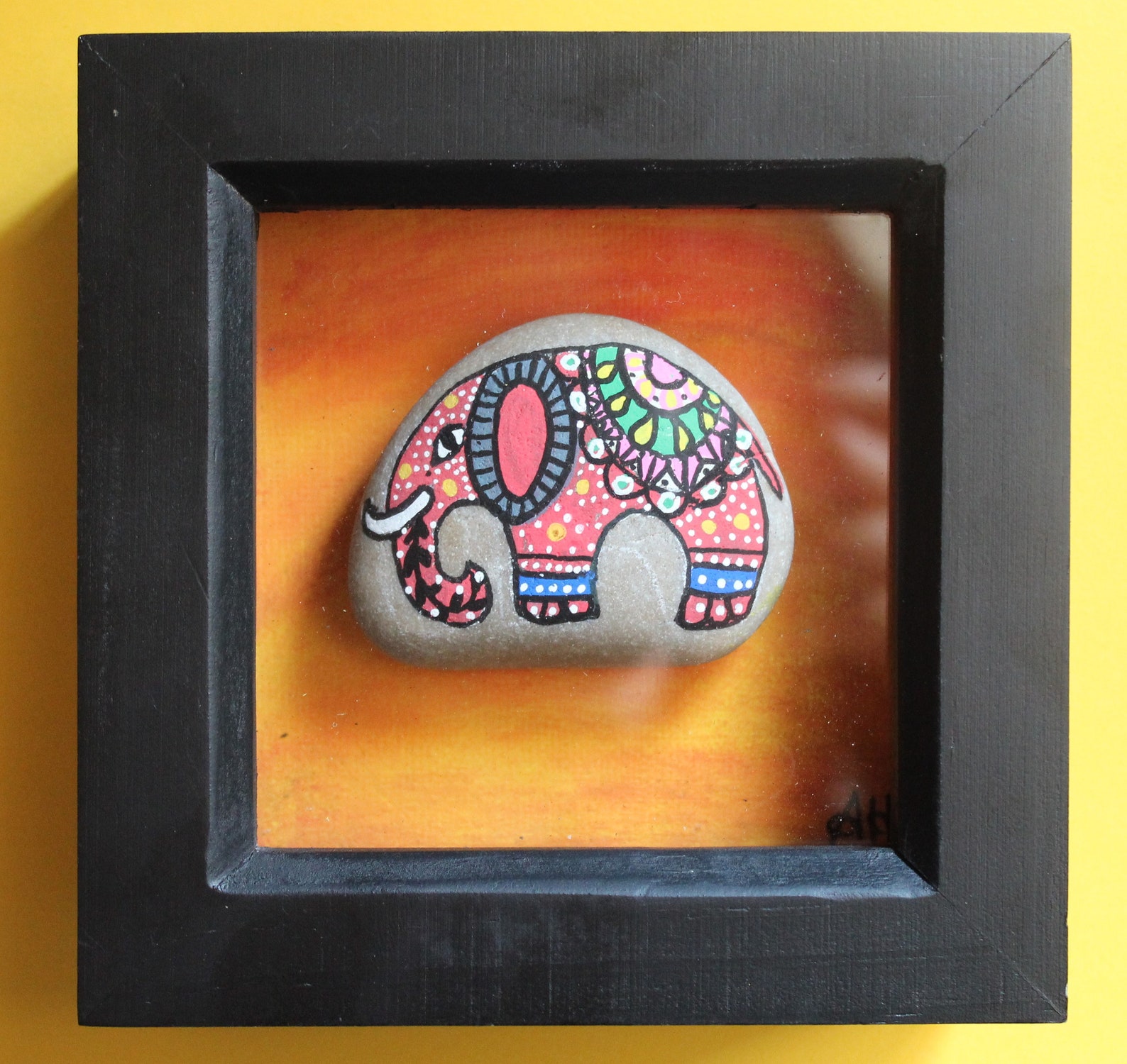 Ellie the Elephant Pebbleart Etsy