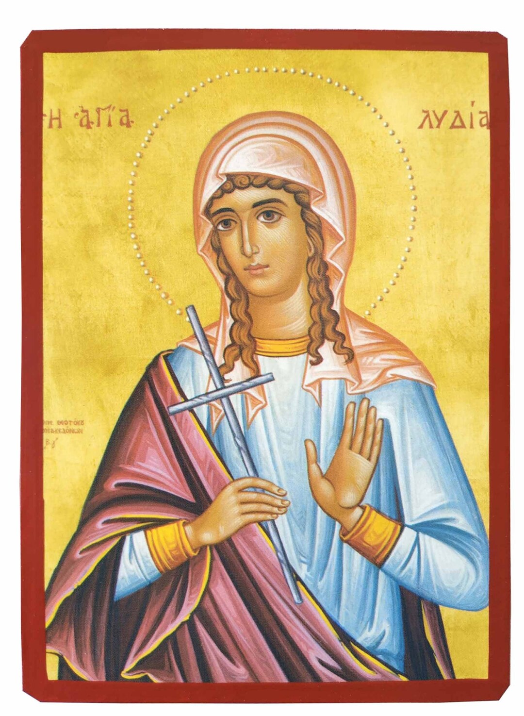 Saint Lydia Martyr Byzantine Icon Orthodox Icon Handmade Etsy