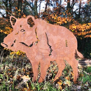 Cerf Edelrost, cerf, animal, fer, rouille, décoration de jardin, décoration de jardin, métal Wildschwein (B2)