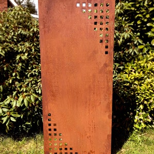 Edelrost Garden Privacy Screen Wall Rust Privacy Screen Metal 150*62 cm Quadrados