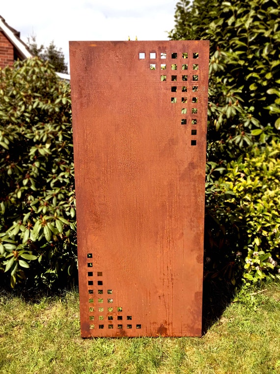 Edelrost Garten Sichtschutz Wand Rost Sichtschutzwand Metall Etsy