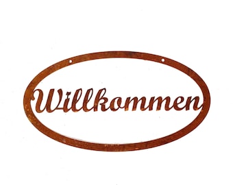 Schild "Willkommen"