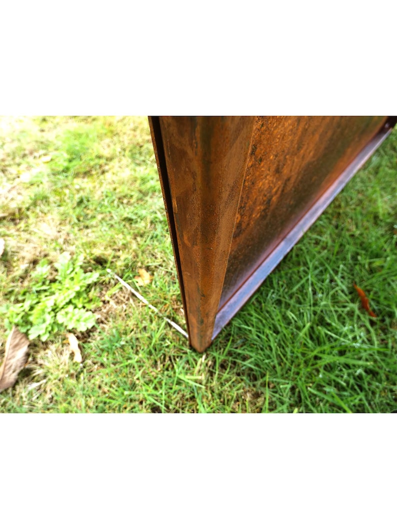 Gartendeko-Stele Aus Edelrost – 112 Cm Hoch, 60 Cm Breit, Mit Erdspießen