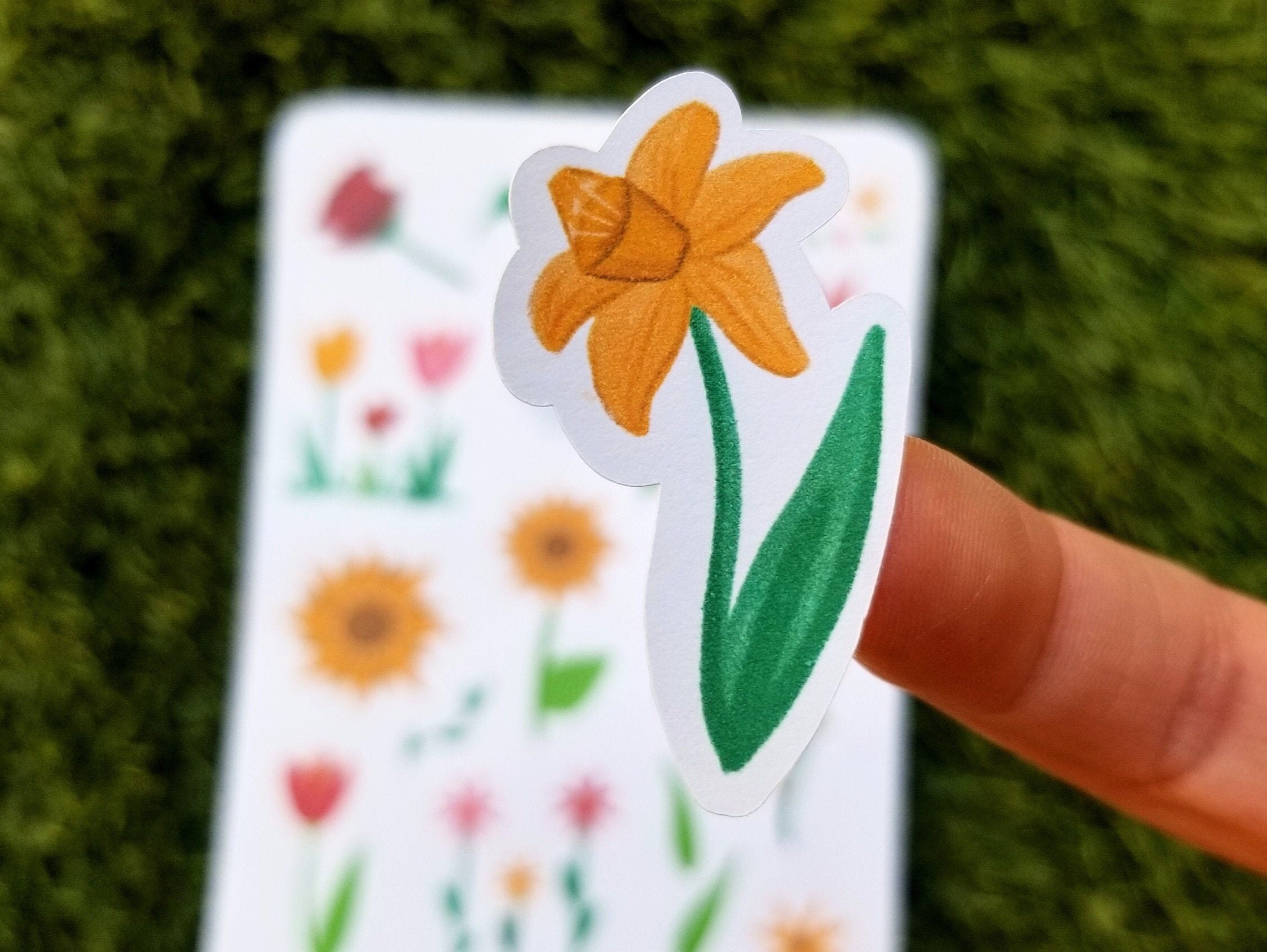 Spring Flowers Sticker Sheet // Spring Stickers Spring Etsy