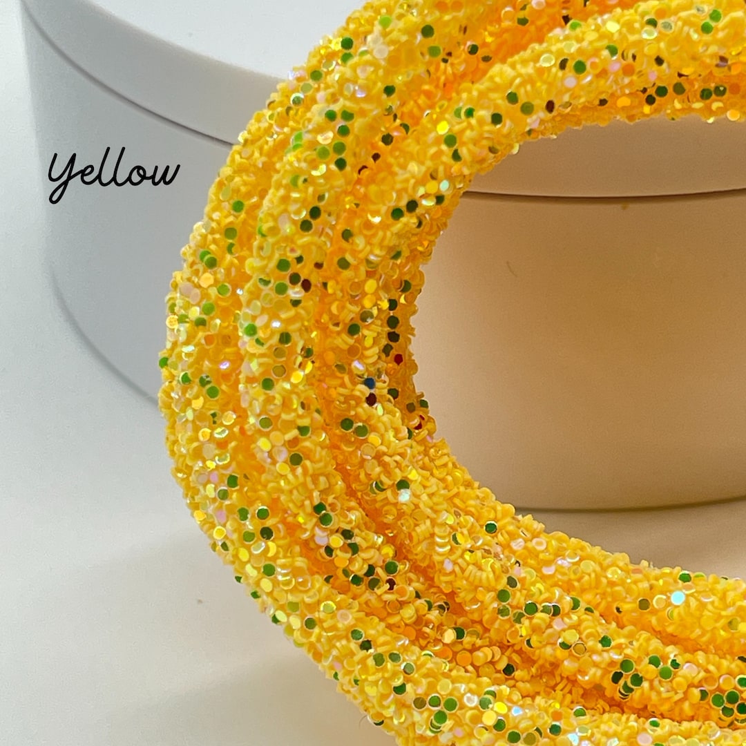Yellow Glitter Resin Rope: 6mm Craft Tubing - Sold by the Yard - Etsy