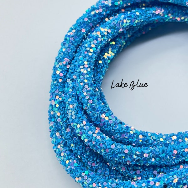GLITTER Rope | LAKE Blue | Rhinestone Rope | Sequin Rope | Used for Flower Centers, Jewelry Making, Wreath Attachments, Children's Crafts,