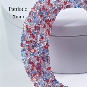 7mm Star-Spangled Sparkle Rhinestone Rope - Hollow Tubing for Jewelry Making & Crafting | Sold by the Yard | Perfect Crafters Gift