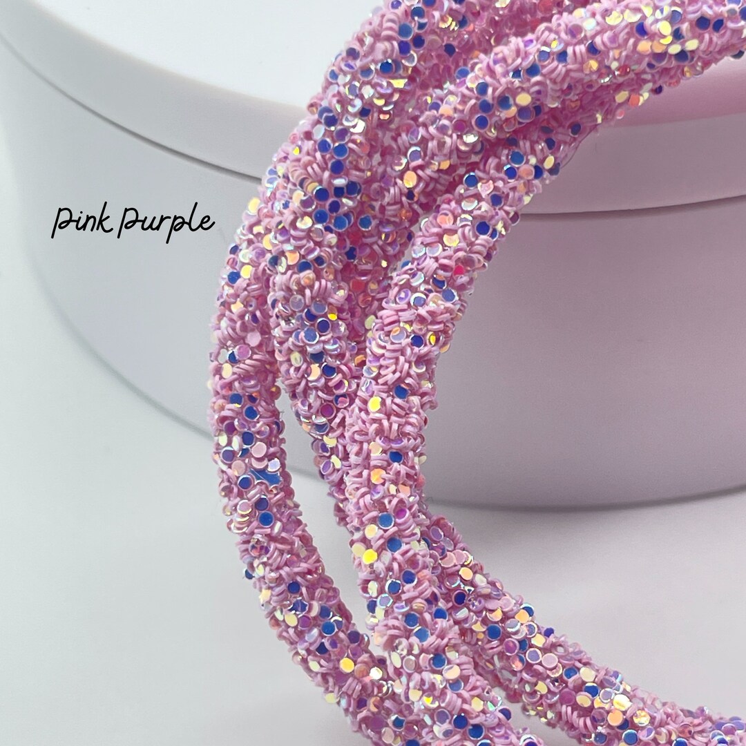 Glitter Tubing | GLITTER ROPE | Pink Purple | SEQUIN Rope | Sold by the ...