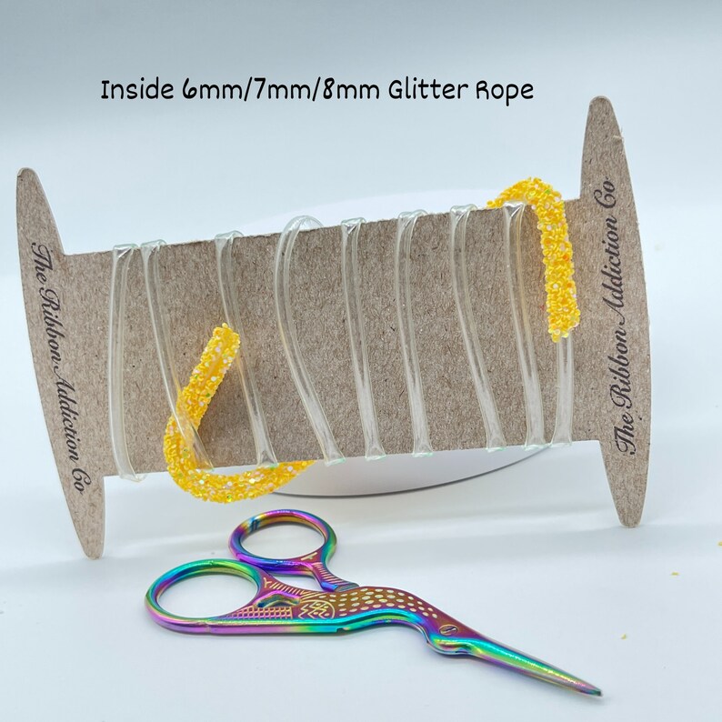 Silver Glitter Resin Rope: 6mm Jewelry & Wreath Embellishment - Etsy