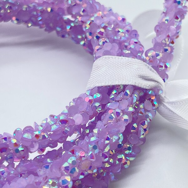 Glitter Rope | GLITTER Tubing | Purple | Sold by the Yard | 8 mm | Jewelry making Supplies | Used for Fake Baking | Wreath Attachments