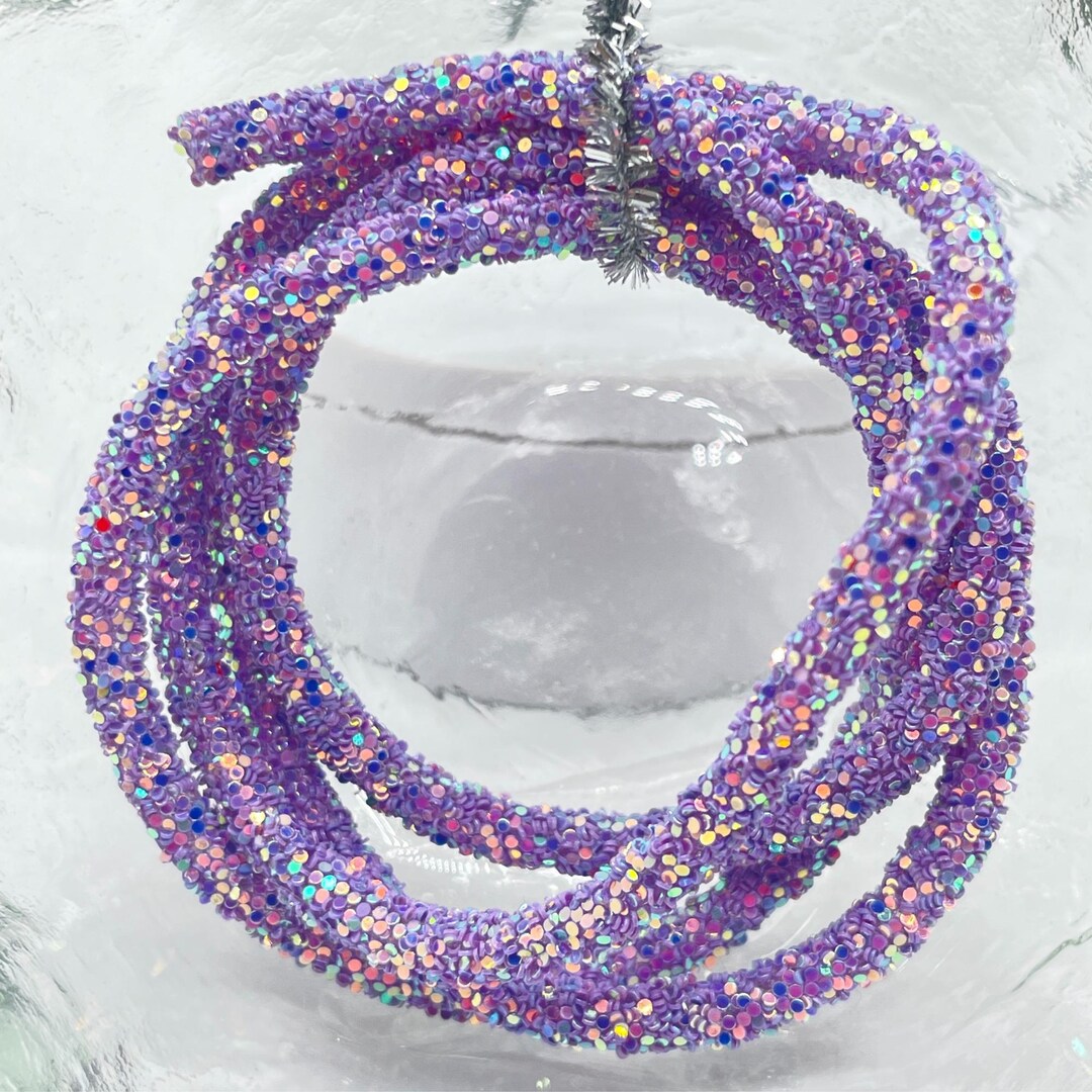 GLITTER TUBING | 6M Glitter Rope | COLORFUL Lavender | Rhinestone Rope ...