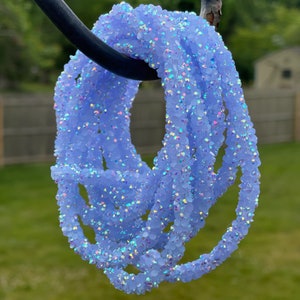 Glitter Tubing | GLITTER ROPE | Periwinkle | Sold by the Yard | 8 mm | Make Flower Centers | Jewelry | Wreath Attachments