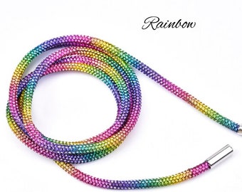 Rhinestone Cotton Rope Trim: 6MM Glitter Craft Cord
