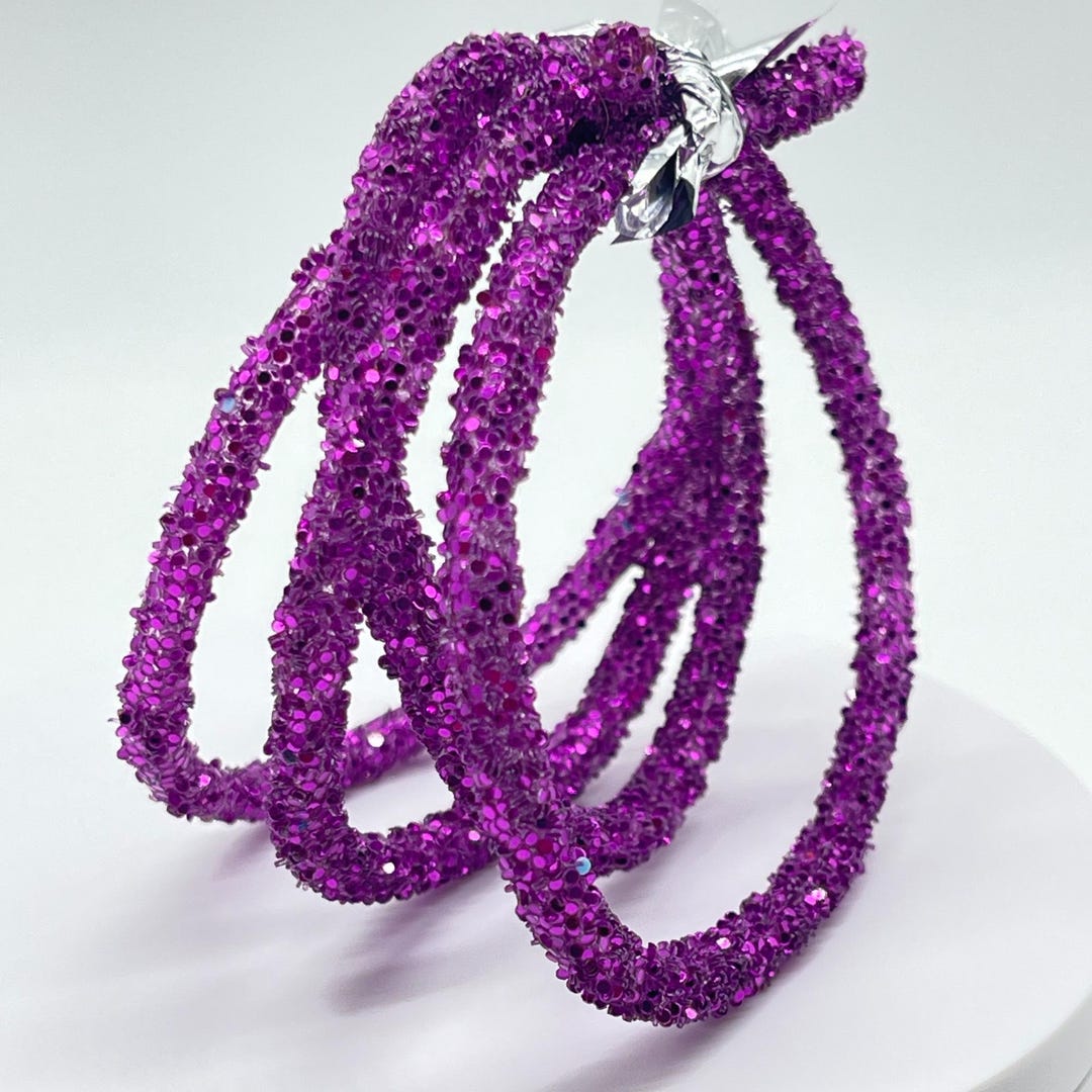 Amethyst Glitter Rope: 6mm Sparkle Hollow Cord - Sold by the Yard - Etsy