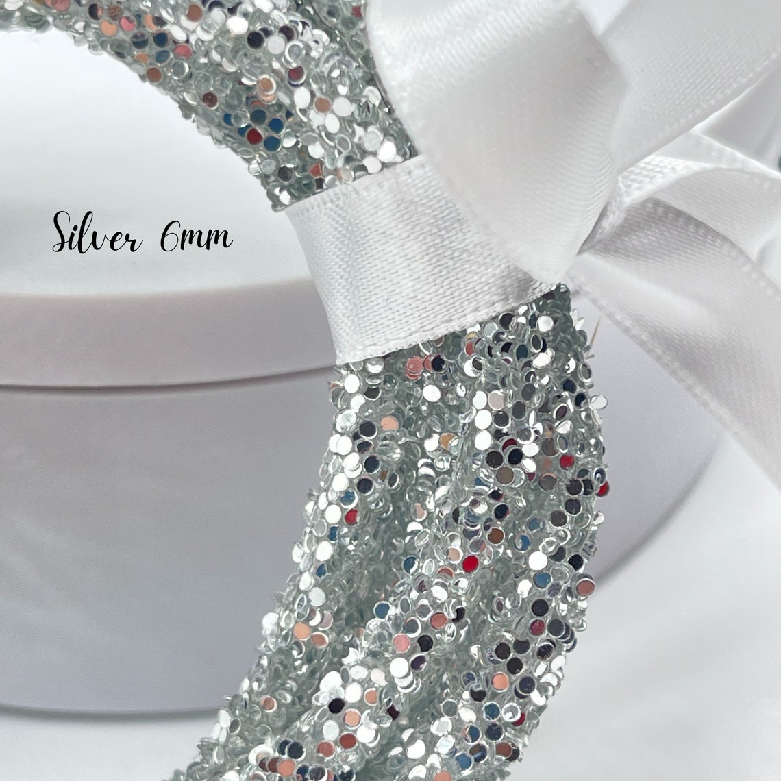 Silver Glitter Resin Rope: 6mm Jewelry & Wreath Embellishment - Etsy