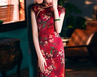 satin qipao