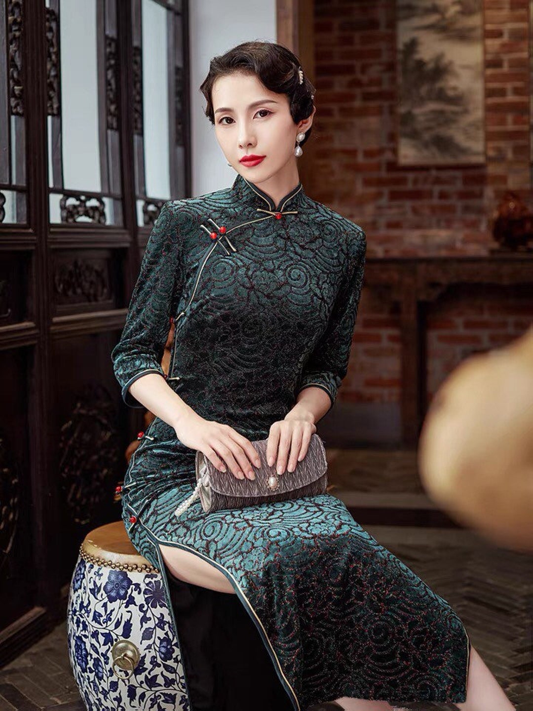 Modern Chinese Qipao Chinese Cheongsam Long Evening Dress - Etsy