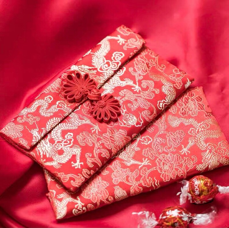 Tea Ceremony Red Envelope Frog Button Soft Cloth Material Etsy