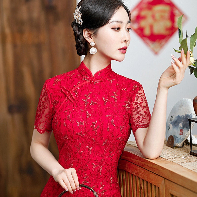 Vestidos De Boda Chinos Moda Vintage Tradicional China, Cheongsam Largo, Vestidos Para Banquete AliExpress | lupon.gov.ph