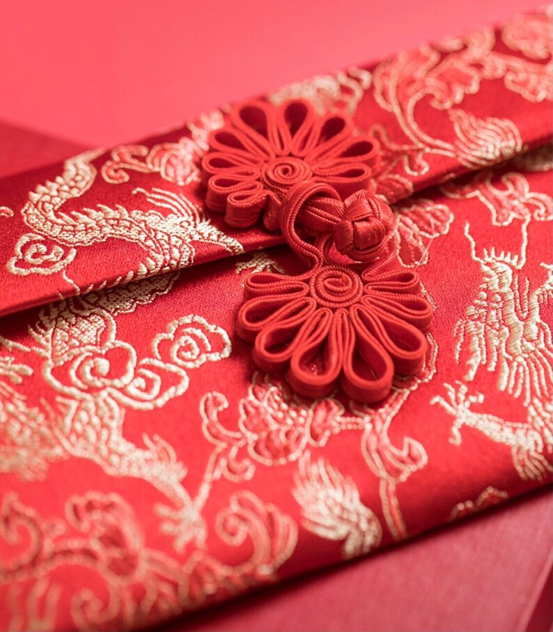 Tea Ceremony Red Envelope Frog Button Soft Cloth Material Etsy