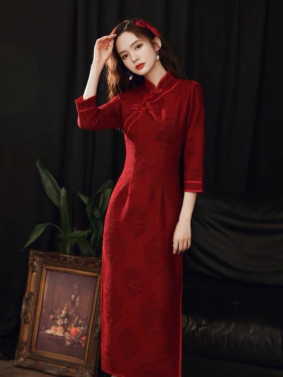 Traditional Chinese Dress Chinese Cheongsam Warm Winter - Etsy