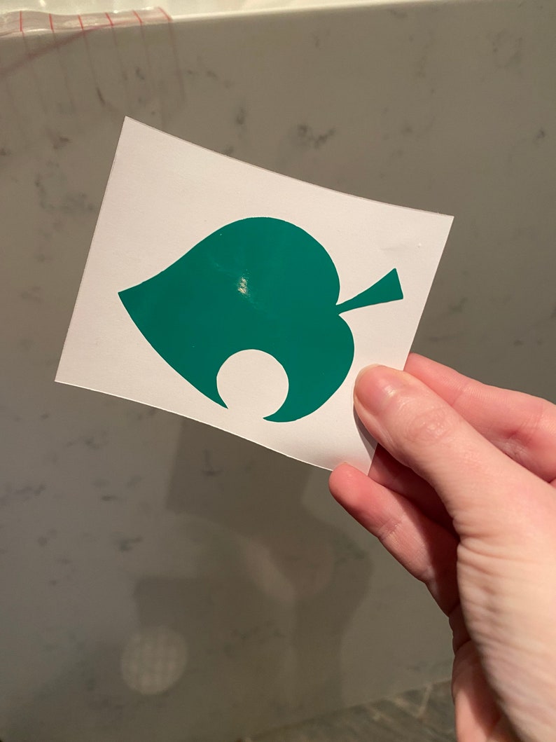 Download Permanent Adhesive Vinyl Animal Crossing Inspired Leaf Collectibles Art Collectibles Minyamarket Com