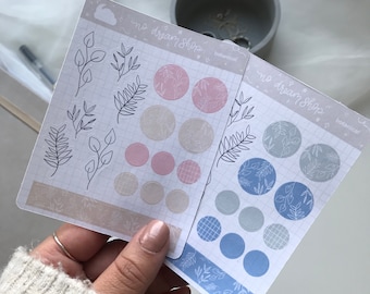 Aesthetic botanical sticker sheet