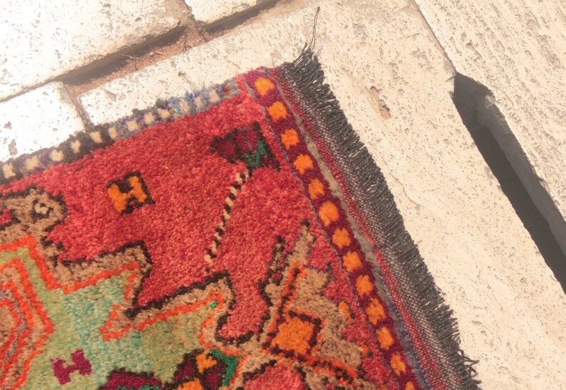 Kilim Rug Bohemian Kilim Door Mat Oushak Rug Vintage Rug Wool Rug Hand Woven Rug K1219 Area Rug 3/'3 x 1/'4 ft Rug
