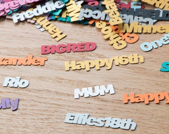 Personalised Confetti - Custom words, colour, name - Shiny table confetti