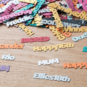 Personalised Confetti - Custom words, colour, name - Shiny table confetti