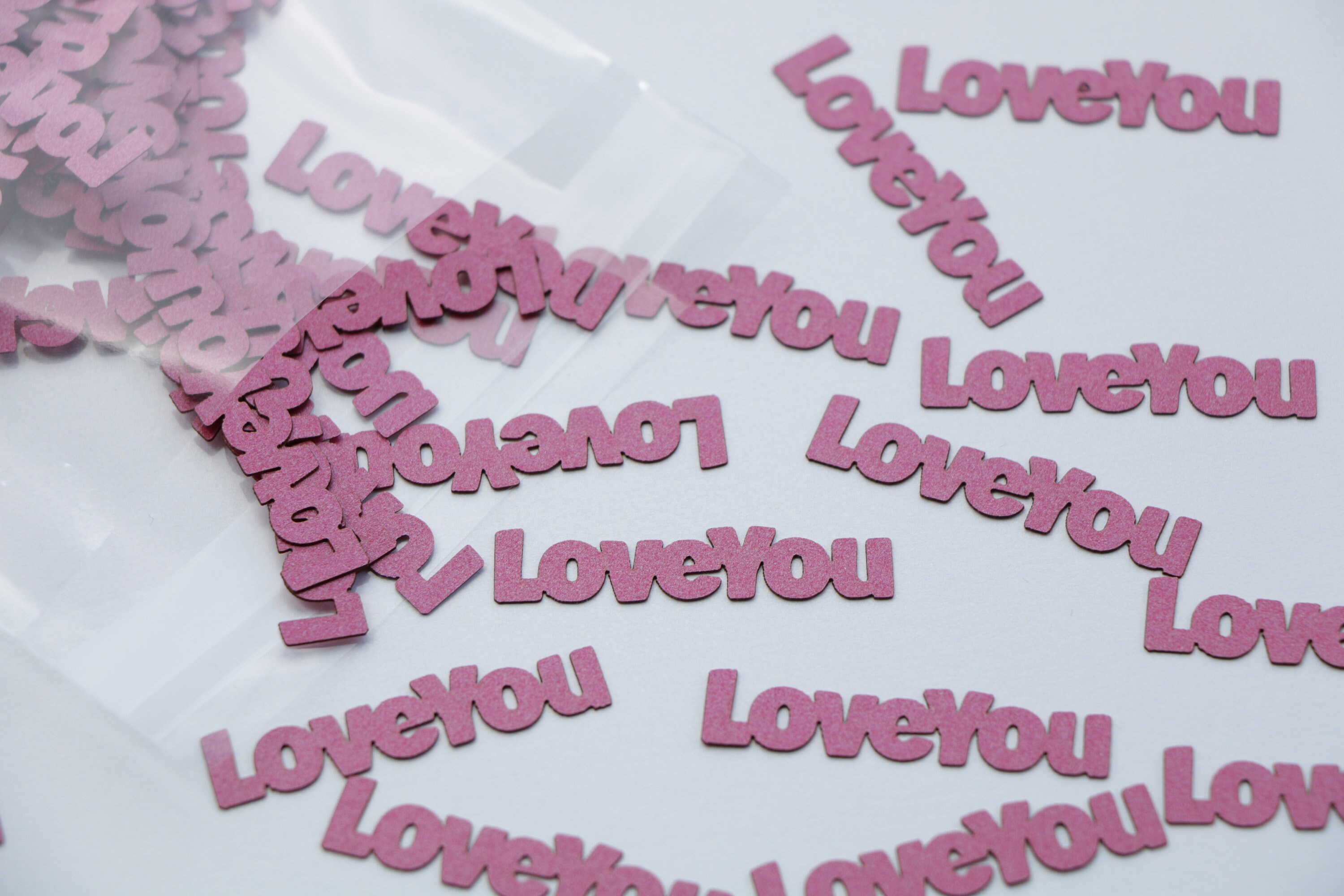 Personalised Confetti Custom words colour name Shiny card Etsy