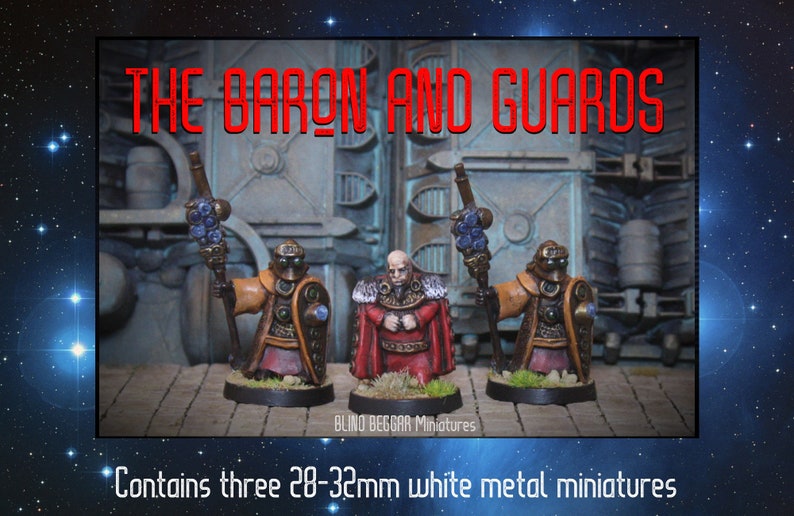20% Off The Baron and Guards BLIND BEGGAR MINIATURES sci-fi image 0