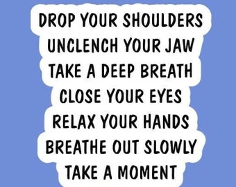 Mental Health Reminder Sticker: Calm Affirmations Decal