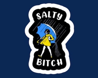 Salty Bitch sticker/decal made by funanduniquecrafts funny, creative, unique, goofy