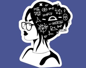 Women in science, math, student, learning, Sticker/Decal made by FunandUniqueCrafts professor, teacher, STEM