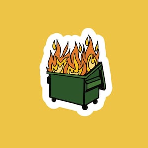 Dumpster Fire Aufkleber von funanduniqecrafts lustige doof kreative