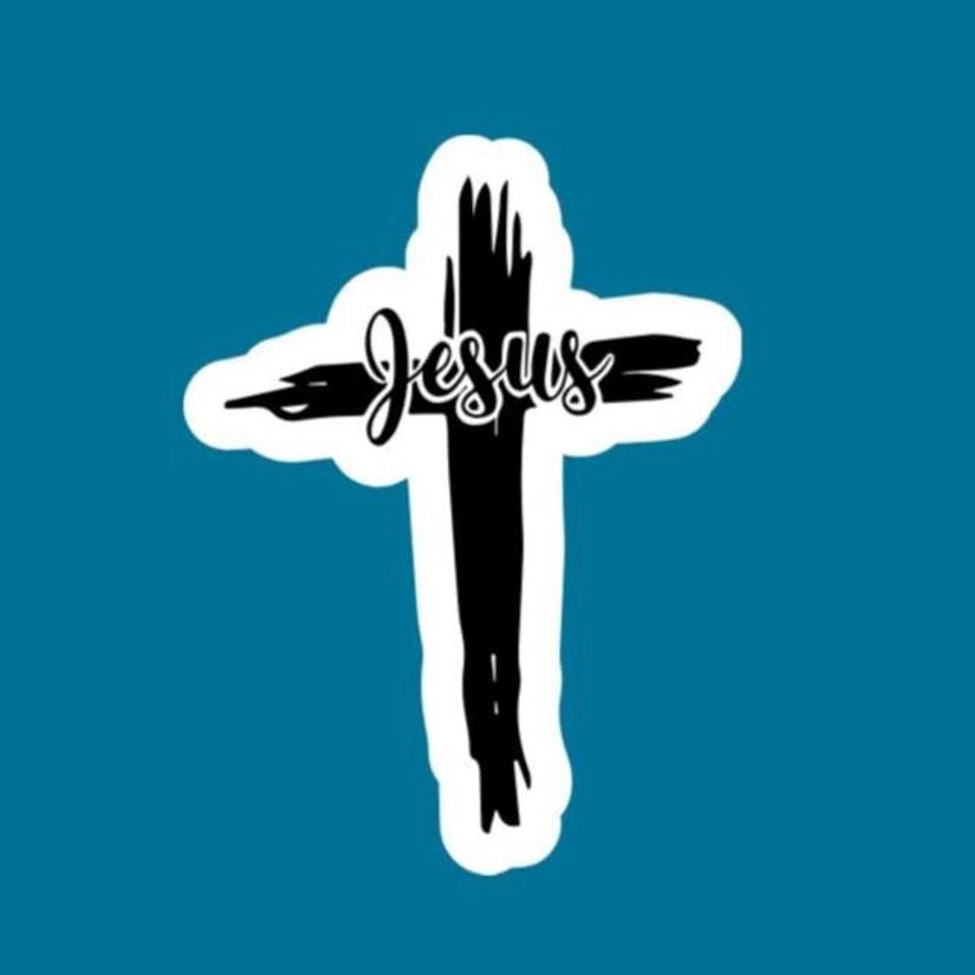 Jesus on the Cross Sticker/decal Made by Funanduniquecrafts, Christian ...